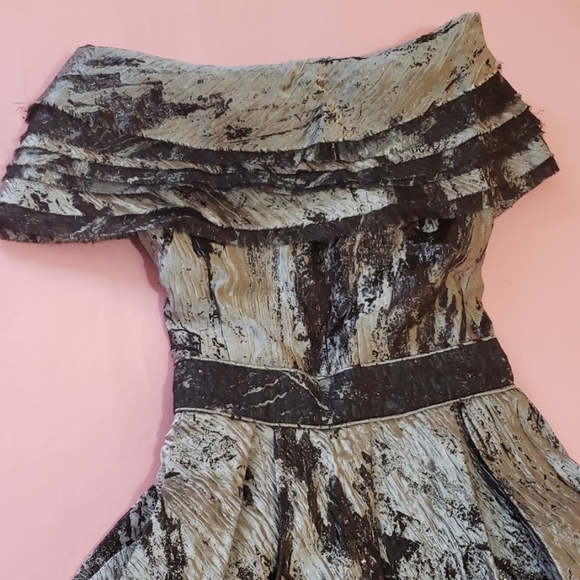 Silver & black Rafaelcennamo dress - Picture 4 of 5